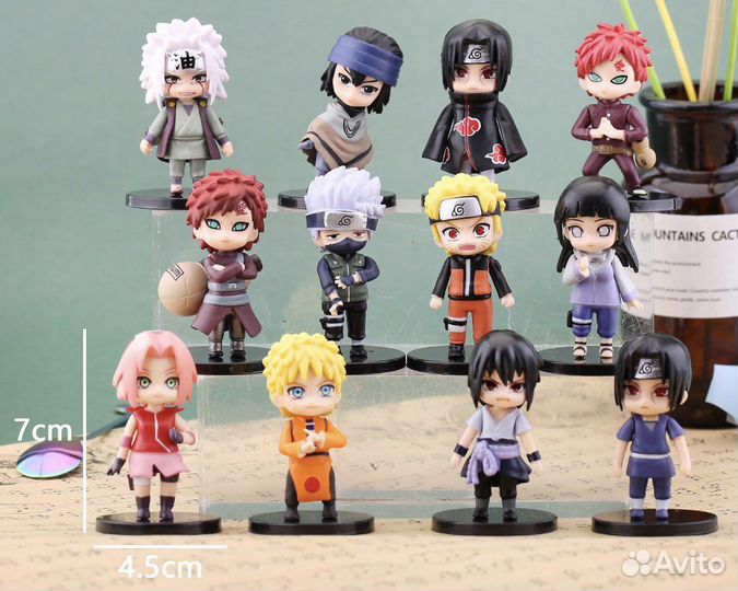 Аниме фигурки Наруто 12 штук набор фигурок
