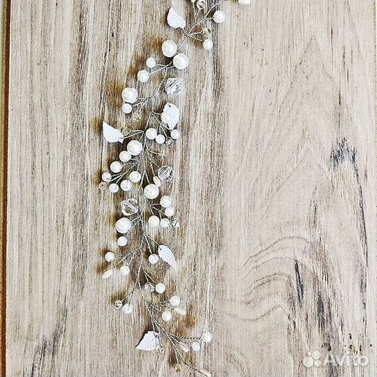 Веточка в прическу,украшения ручной работы