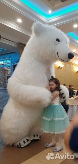 Белый мишка ростовая кукла / Реальная цена