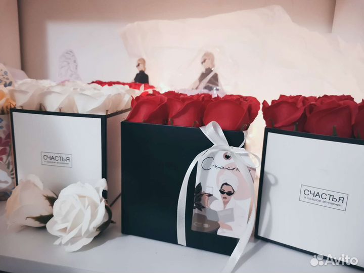 Мыльные розы (букеты, коробки) на 8 марта