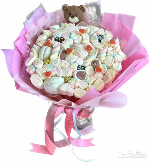 Букеты для девушек. Зефирные букеты