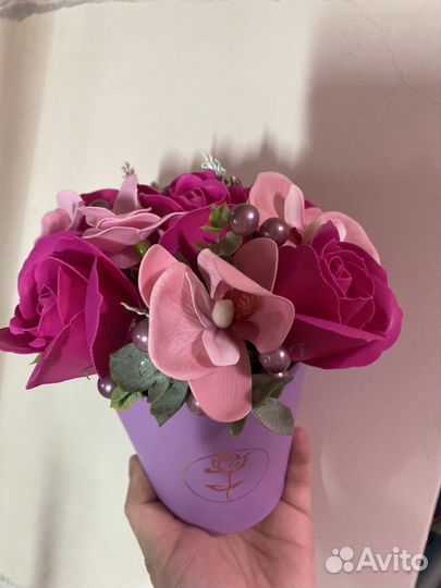 Букет цветов из мыла розы из мыла