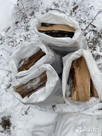 Дрова дубовые в мешках