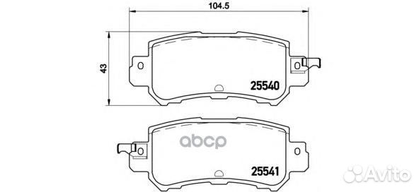 Колодки тормозные дисковые задн. mazda CX-3 (DK