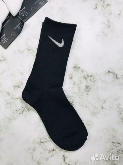 Носки nike высокие белые