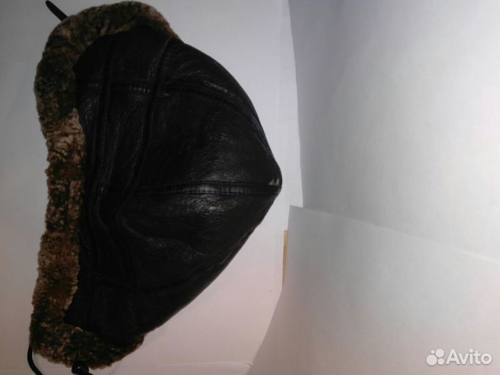 Шапка, натуральная кожа, мех