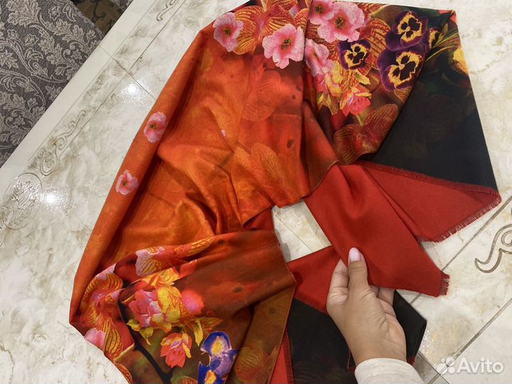 Палантин шерсть и кашемир Италия