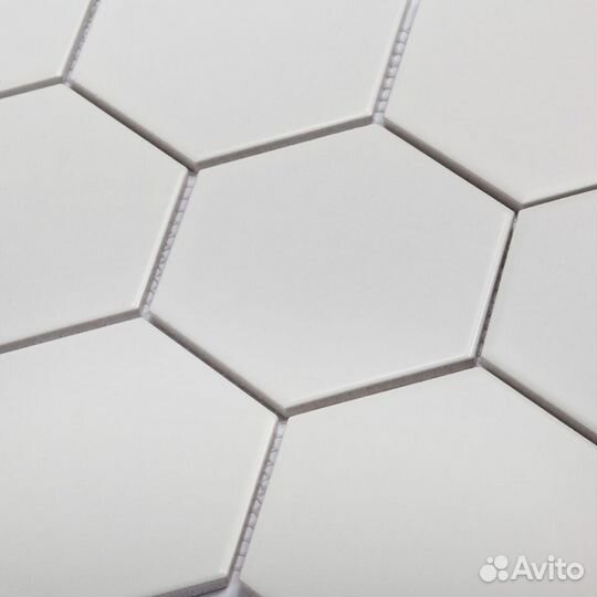 Мозаика Starmosaic Hexagon big белая керамическая