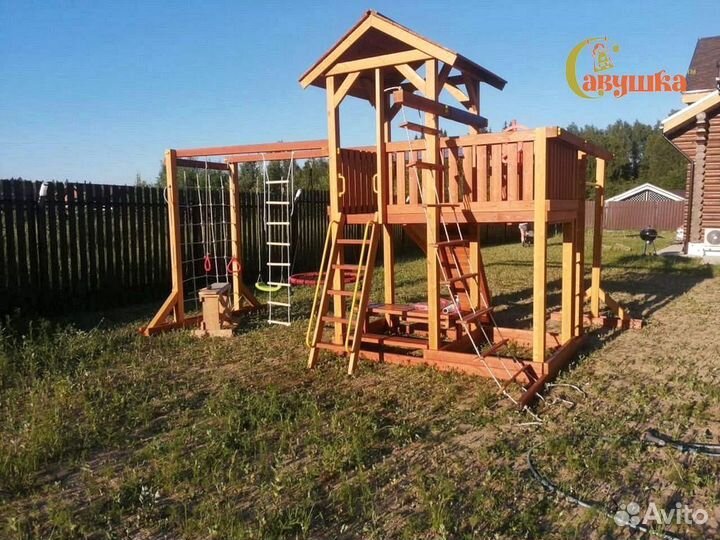 Детский комплекс игровая башня с балконом