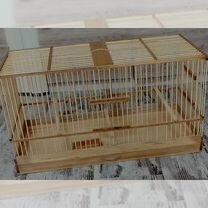 Деревянная клетка для канареек, 60 см, Москва