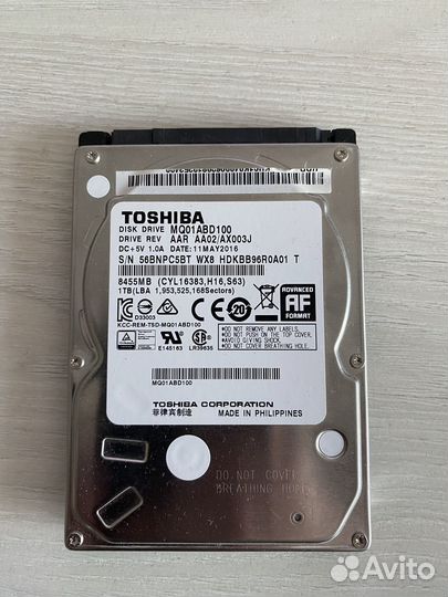 Жесткий диск Toshiba 1Tb 2.5
