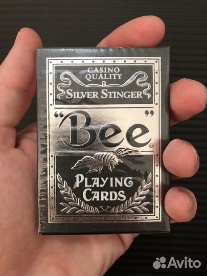 Игральные карты Bee Silver Stinger