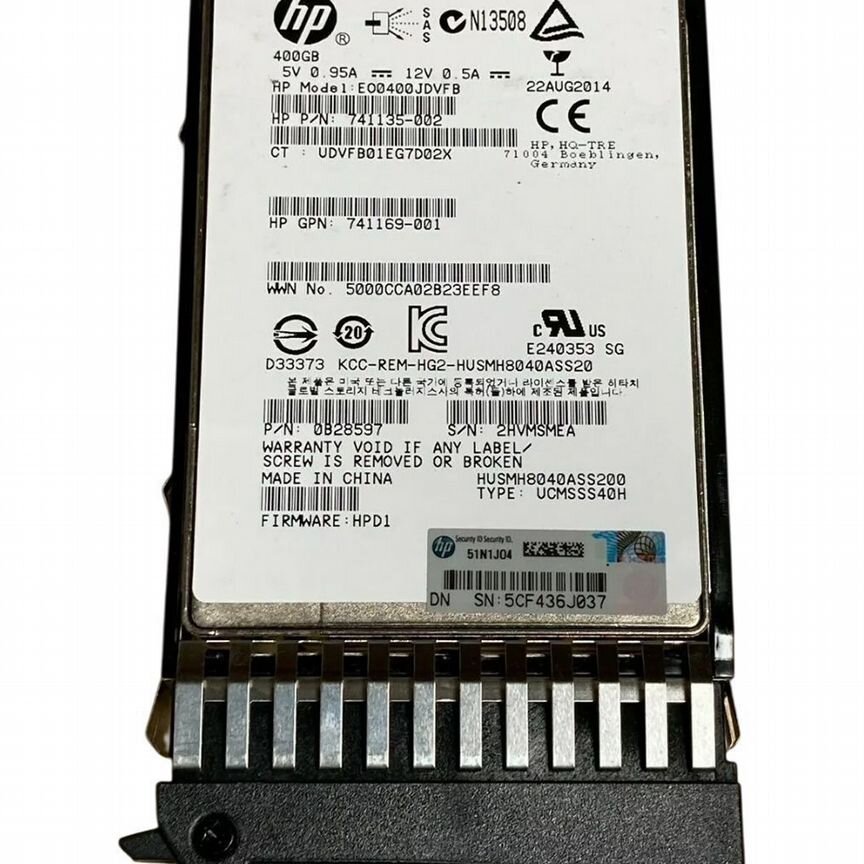 [741169-001] Жесткий Диск Hp 741169-001 400gb Sas 2,5" Ssd