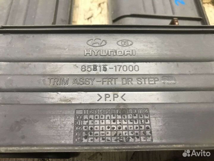 Накладки порогов hyundai matrix