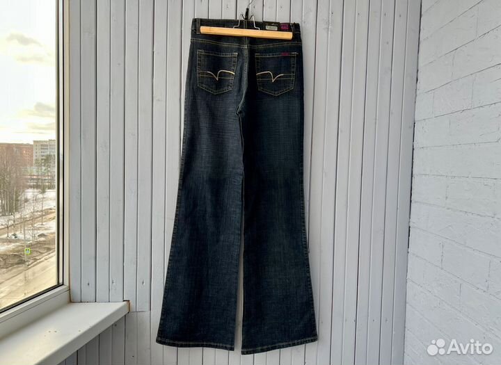 Новые джинсы клеш расклешенные 44-46 синие