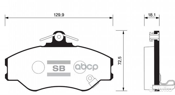 Колодки тормозные дисковые передние SP1072 Sangsin