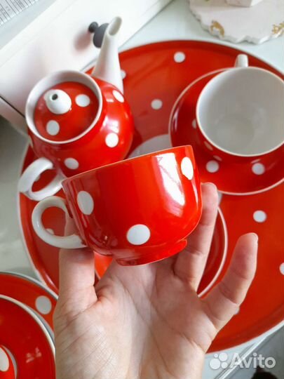 Сервиз чайный дулево винтаж фарфор