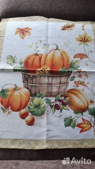 Скатерть с салфетками из рогожки и полотенца