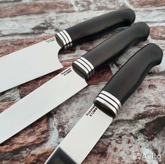Набор кухонных ножей (кованая сталь Х12мф)