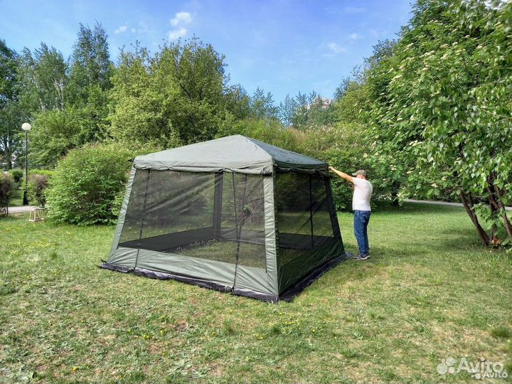 Шатер с сеткой и стенами 320x320x245 см + юбка