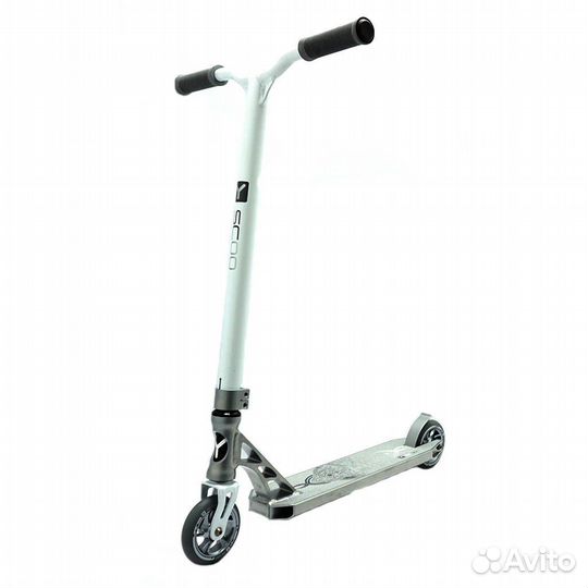 Самокат трюковый Y-scoo wolf 110 mm white grey