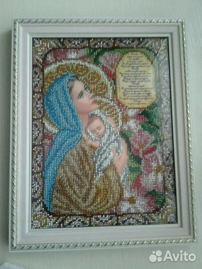 Икона, картина из чешского бисера