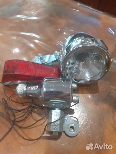 Фара задняя и передняя с динамой вело