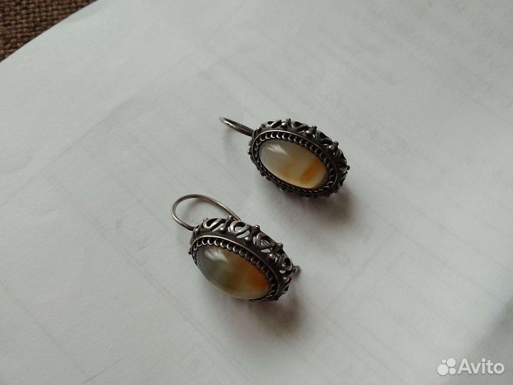 Серьги серебро СССР