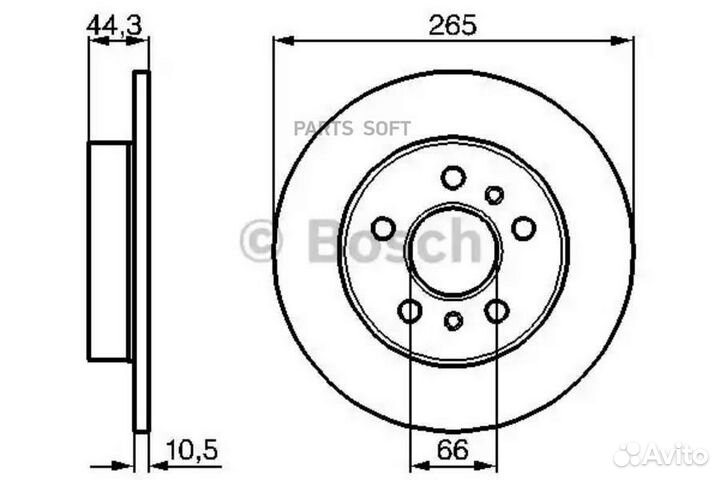 Bosch 0986478757 Тормозной диск