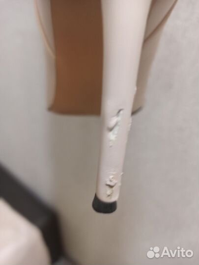 Сапоги женские молочные, модные на узкую ножку