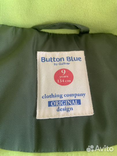 Куртка для девочки 134 button blue