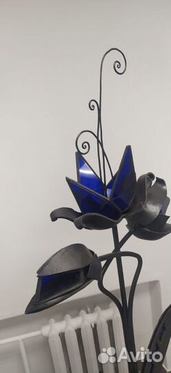 Скульптура из металла цветок