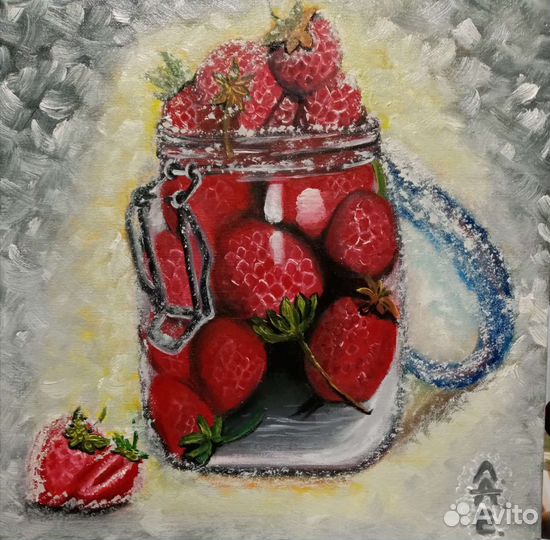 С-Нежная клубничка в стеклянной банке