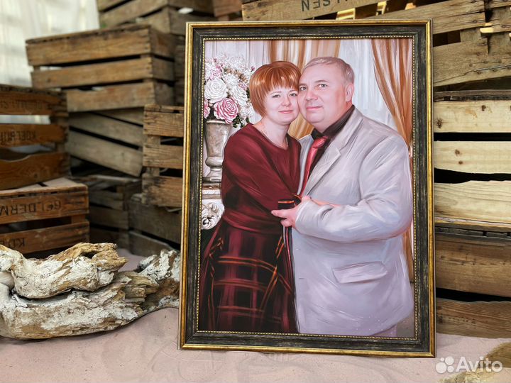 Портрет по фото, печать на холсте