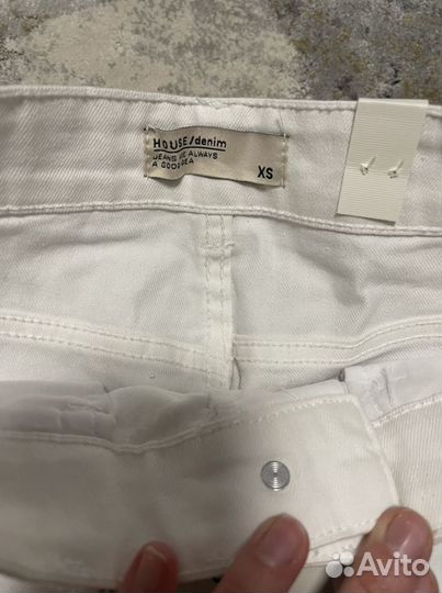 Джинсовые Шорты белые женские новые с биркой