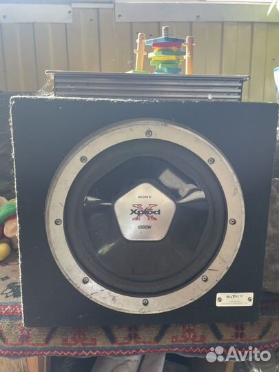 Сабвуфер sony xplod 1000w с усилителем mystery