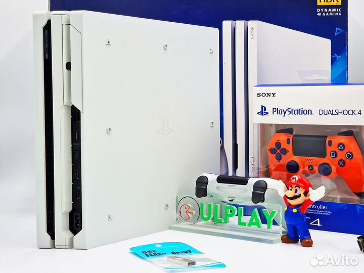 PS4 PRO 9.00 + 2 геймпада + любые игры