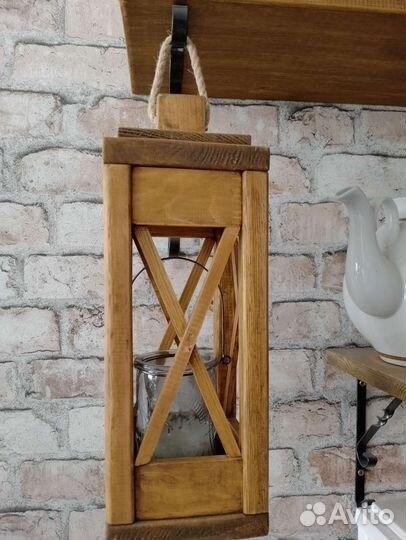 Фонарь из дерева,интерьерный