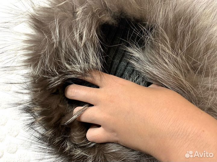 Шапка из натурального меха песца