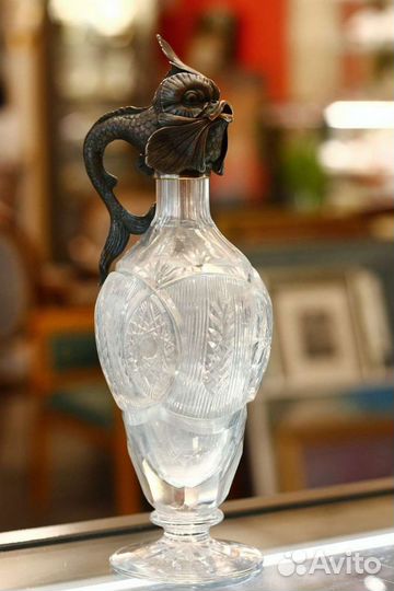 Графин рыба клеймо Фаберже серебро 84 штоф