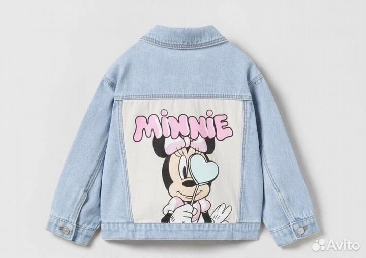 Джинсовая куртка zara minnie mouse