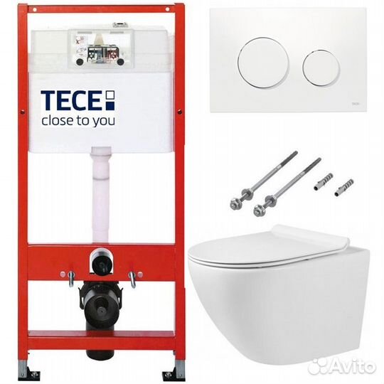 Унитаз + инсталяция Tece/geberit/grohe