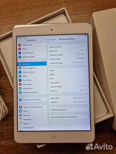 iPad mini 2 32gb silver а полной комплектации