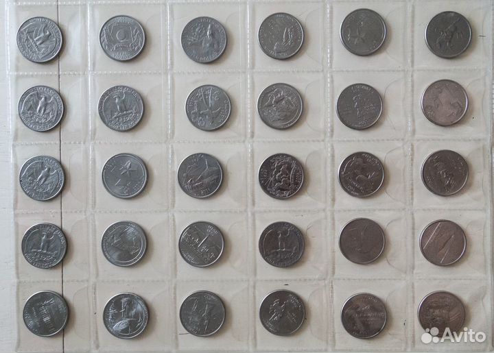 25 центов США, квотеры 112 шт. (штаты/нацпарки+)