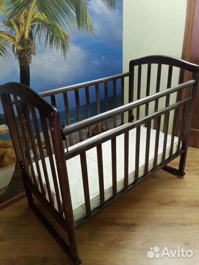 Кроватка детская Алита 3 массив берёзы, бортики