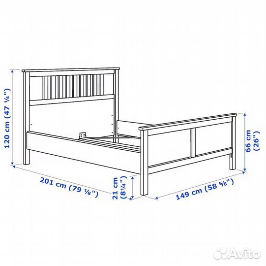 Кровать IKEA Hemnes 160x200 с матрасом