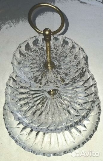 Ваза хрустальная трехъярусная