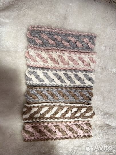 Повязка на голову вязаная