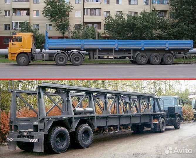 Длинномер шаланда панелевоз