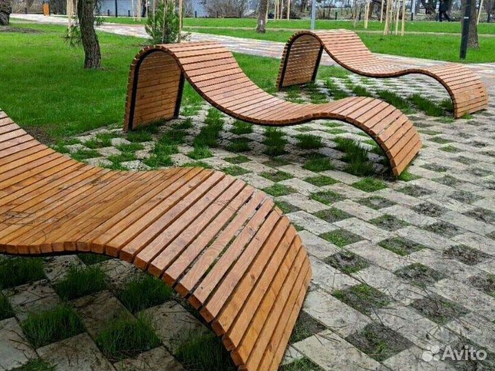 Лежак парковый, шезлонг